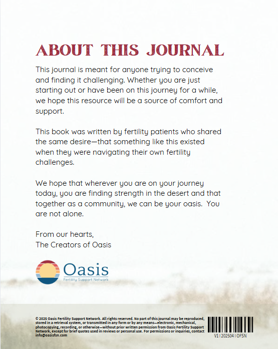 Fertility Journal - AVAILABLE FOR PREORDER